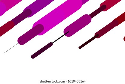 Light Purple, Pink vector texture with colored capsules. Glitter abstract illustration with colored sticks. The pattern can be used as ads, poster, banner for medicine.