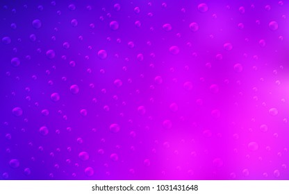 Light Purple, Pink vector texture with disks. Abstract illustration with colored bubbles in nature style. The pattern can be used for beautiful websites.