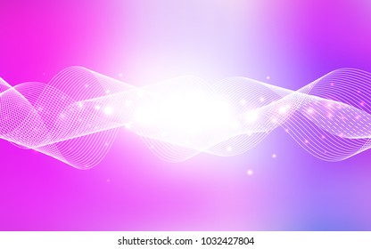 Light Purple, Pink vector texture with birthday confetti. Beautiful colored illustration with ribbon in celebration style. New design for ad, poster, banner of your Party.