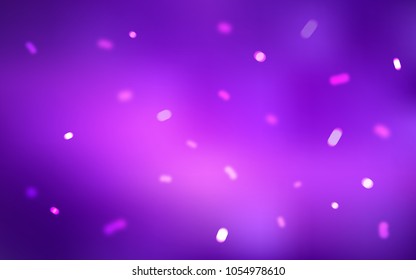 Light Purple, Pink vector texture with colored snowflakes. Shining colored illustration with snow in christmas style. The pattern can be used for new year ad, booklets.