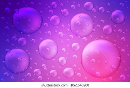 Light Purple, Pink vector texture with disks. Illustration with set of shining colorful abstract circles. Beautiful design for your business natural advert.