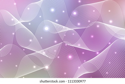 Light Purple, Pink vector texture with birthday confetti. Glitter abstract illustration with colorful confetti, ribbons. The pattern can be used for carnival, festival leaflets.
