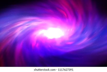 Light Purple, Pink vector texture with milky way stars. Space stars on blurred abstract background with gradient. Pattern for futuristic ad, booklets.
