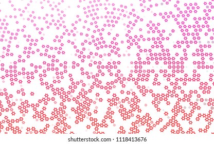 Light Purple, Pink vector texture with beautiful stars. Blurred decorative design in simple style with stars. The pattern can be used for wrapping gifts.