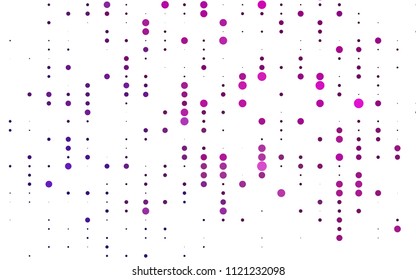 Light Purple, Pink vector  texture with disks. Modern abstract illustration with colorful water drops. Completely new template for your brand book.