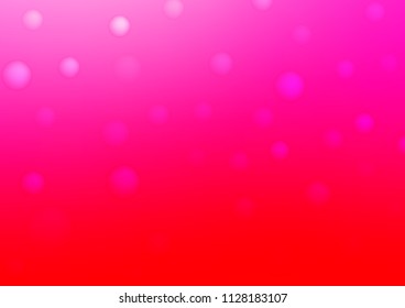 Light Purple, Pink vector texture with disks. Blurred bubbles on abstract background with colorful gradient. The pattern can be used for ads, leaflets of liquid.