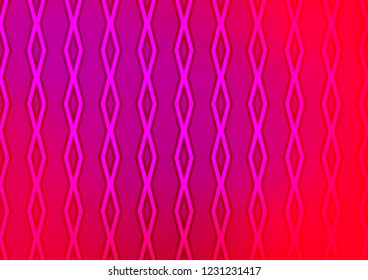 Light Purple, Pink vector texture with lines, rhombuses. Glitter abstract illustration with colorful lines, rhombuses. Pattern for ads, posters, banners.