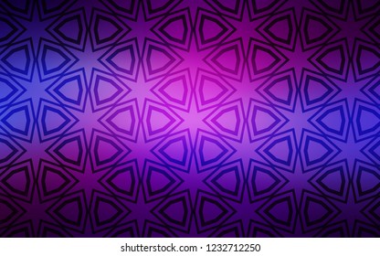 Light Purple, Pink vector texture with beautiful stars. Modern geometrical abstract illustration with stars. Pattern for new year ad, booklets.