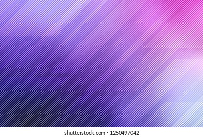 Light Purple, Pink vector texture with colored lines. Decorative shining illustration with lines on abstract template. Template for your beautiful backgrounds.
