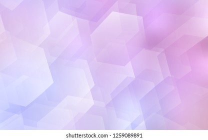 Light Purple, Pink vector texture with colorful hexagons. Colorful hexagons on white backdrop. New template for your brand book.