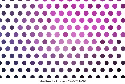 Light Purple, Pink vector texture with disks. Beautiful colored illustration with blurred circles in nature style. Pattern for ads, leaflets.