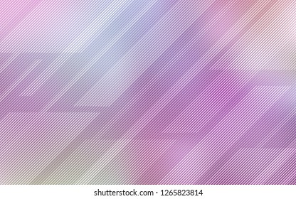 Light Purple, Pink vector texture with colored lines. Blurred decorative design in simple style with lines. Pattern for ads, posters, banners.