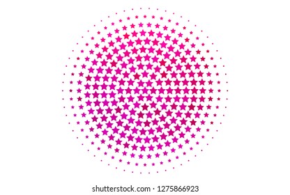 Light Purple, Pink vector texture with beautiful stars. Stars on blurred abstract background with gradient. Best design for your ad, poster, banner.