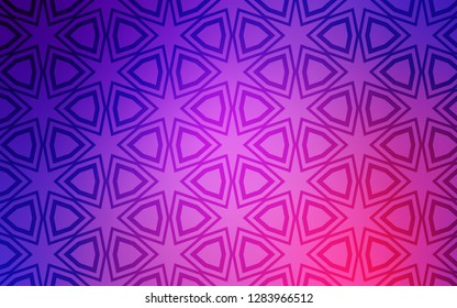 Light Purple, Pink vector texture with beautiful stars. Decorative illustration with stars on abstract template. Pattern for wrapping gifts.