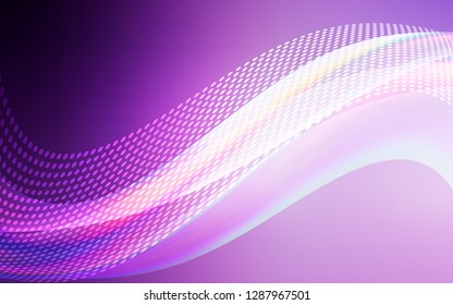 Light Purple, Pink vector texture with disks, lines. Illustration with set of colorful abstract circles and lines. Pattern for ads, leaflets.