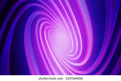 Light Purple, Pink vector texture with milky way stars. Blurred decorative design in simple style with galaxy stars. Pattern for futuristic ad, booklets.