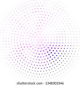 Light Purple, Pink vector texture with beautiful stars. Shining colorful illustration with small and big stars. Best design for your ad, poster, banner.