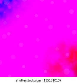 Light Purple, Pink vector texture with circles. Colorful illustration with gradient dots in nature style. Pattern for business ads.