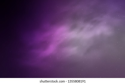 Light Purple, Pink vector texture with milky way stars. Modern abstract illustration with Big Dipper stars. Template for cosmic backgrounds.