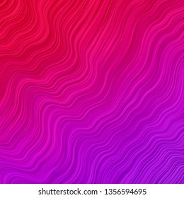 Light Purple, Pink vector texture with wry lines. Abstract gradient illustration with wry lines. Pattern for websites, landing pages.
