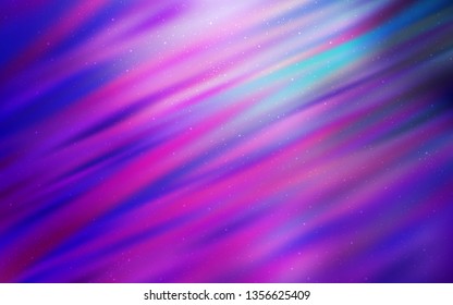 Light Purple, Pink vector texture with milky way stars. Shining illustration with sky stars on abstract template. Pattern for astronomy websites.