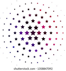 Light Purple, Pink vector texture with beautiful stars. Colorful illustration in abstract style with gradient stars. Pattern for websites, landing pages.