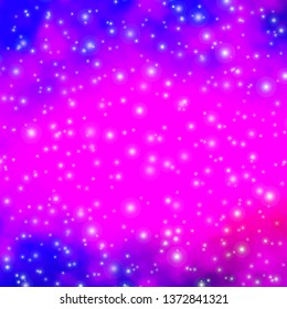 Light Purple, Pink vector texture with beautiful stars. Decorative illustration with stars on abstract template. Pattern for wrapping gifts.