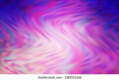 Light Purple, Pink vector texture with milky way stars. Glitter abstract illustration with colorful cosmic stars. Pattern for astrology websites.