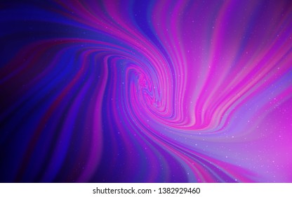 Light Purple, Pink vector texture with milky way stars. Shining illustration with sky stars on abstract template. Pattern for futuristic ad, booklets.