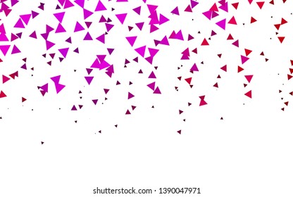 Light Purple, Pink vector texture in triangular style. Decorative design in abstract style with triangles. Best design for your ad, poster, banner.