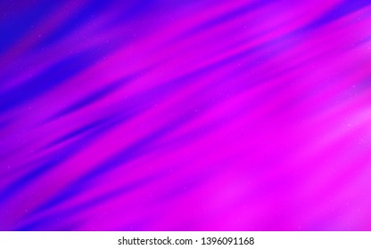 Light Purple, Pink vector texture with milky way stars. Blurred decorative design in simple style with galaxy stars. Smart design for your business advert.