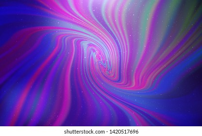 Light Purple, Pink vector texture with milky way stars. Blurred decorative design in simple style with galaxy stars. Smart design for your business advert.