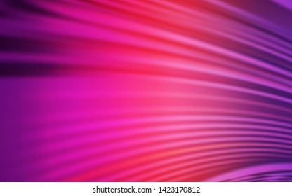 Light Purple, Pink vector texture with bent lines. Shining colorful illustration in simple style. A completely new design for your business.