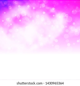 Light Purple, Pink vector texture with circles. Abstract decorative design in gradient style with bubbles. Pattern for business ads.
