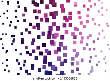 Light Purple, Pink vector texture in rectangular style. Modern abstract illustration with colorful rectangles. The template can be used as a background.