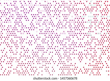 Light Purple, Pink vector texture with disks. Glitter abstract illustration with blurred drops of rain. Design for posters, banners.
