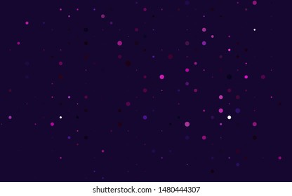 Light Purple, Pink vector texture with disks. Beautiful colored illustration with blurred circles in nature style. Pattern for ads, leaflets.