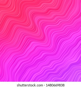 Light Purple, Pink vector texture with wry lines. Colorful abstract illustration with gradient curves. Pattern for websites, landing pages.