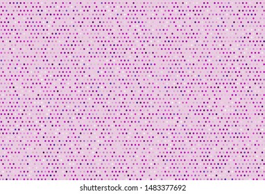 Light Purple, Pink vector texture with disks. Blurred bubbles on abstract background with colorful gradient. Pattern for textures of wallpapers.