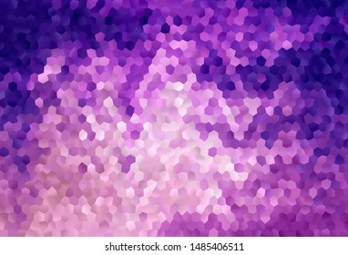 Light Purple, Pink vector texture with colorful hexagons. Blur background with colorful hexagons. Pattern for your ad, booklets.