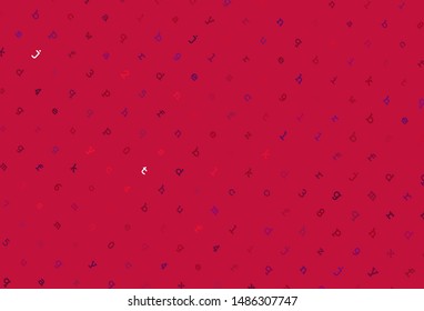 Light Purple, Pink vector texture with ABC characters. Colored alphabet signs with gradient on white background. Pattern for booklets, leaflets of education.
