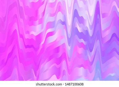 Light Purple, Pink vector texture with wry lines. Creative illustration in halftone style with gradient. Abstract style for your business design.
