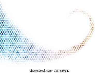 Light Purple, Pink vector texture with colorful hexagons. Abstract illustration with colorful hexagons. Pattern for ads, leaflets.