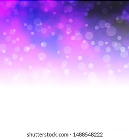 Light Purple, Pink vector texture with circles. Colorful illustration with gradient dots in nature style. New template for your brand book.
