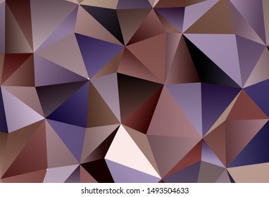 Light Purple, Pink vector texture with triangular style. Decorative design in abstract style with triangles. Template for wallpapers.