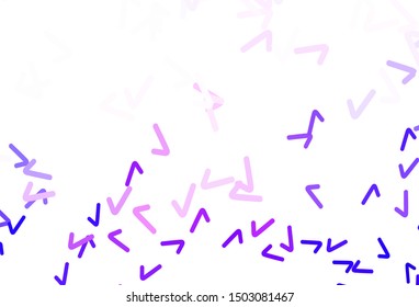 Light Purple, Pink vector texture with bent lines. A sample with colorful lines, shapes. Abstract style for your business design.