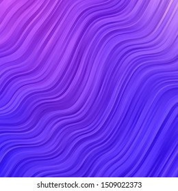 Light Purple, Pink vector texture with circular arc. Illustration in abstract style with gradient curved.  Template for cellphones.