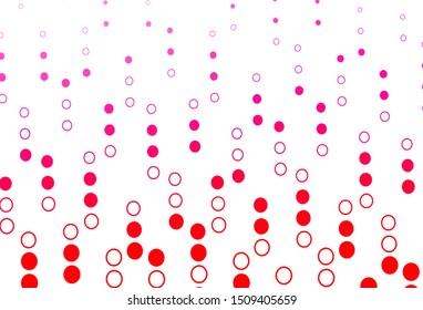 Light Purple, Pink vector texture with disks. Blurred bubbles on abstract background with colorful gradient. Pattern for ads, leaflets.