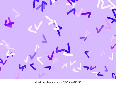 Light Purple, Pink vector texture with bent lines. A sample with colorful lines, shapes. Abstract style for your business design.