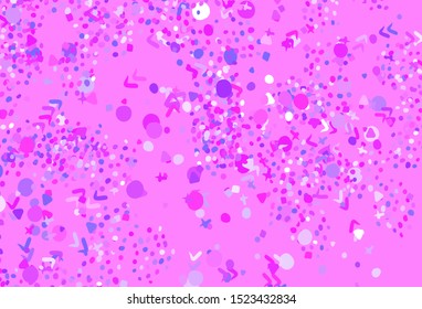 Light Purple, Pink vector texture with abstract forms. Decorative design in abstract style with random forms. Elegant design for wallpapers.